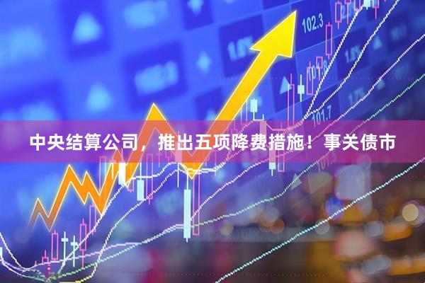 中央结算公司，推出五项降费措施！事关债市
